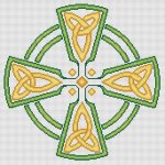 (image for) Celtic Cross-green/gold